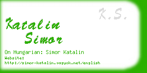 katalin simor business card